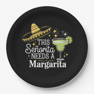Assiettes En Carton Cette Senorita a Besoin D'un Margarita Cinco De Ma