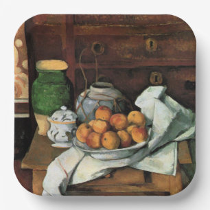 Assiettes En Carton Cézanne - Bateaux, fruits et tissus
