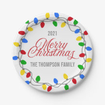 Chaîne de Noël des lumières | Cercle personnalisé