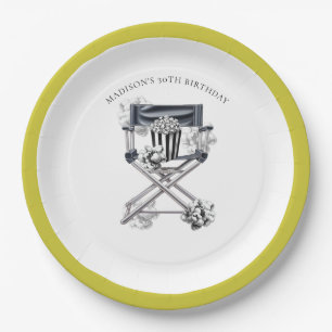 Assiettes En Carton Chaire du réalisateur Nuit cinéma Anniversaire