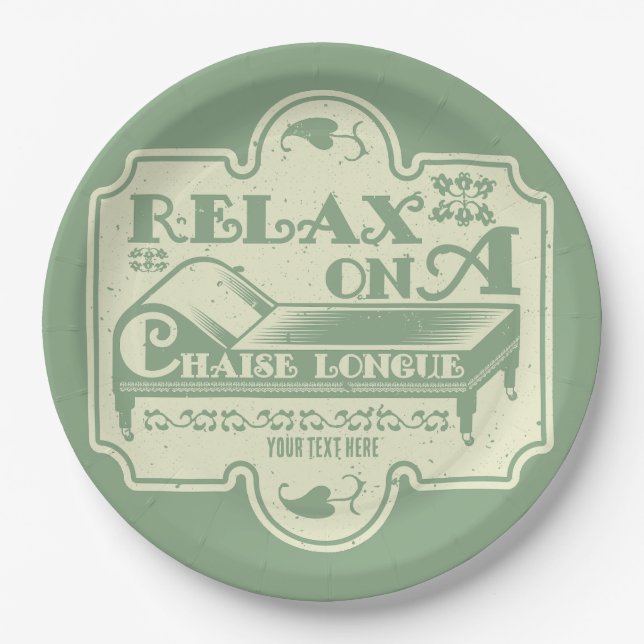 Assiettes En Carton Chaise Longue (Devant)