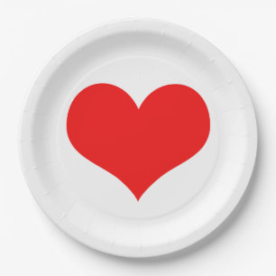 Assiettes En Carton Chaleur rouge Mariages mignons Anniversaires Bab