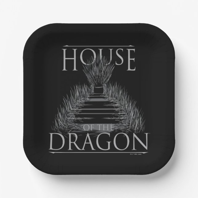 Assiettes En Carton CHAMBRE DU Trône DE DRAGON (Recto)