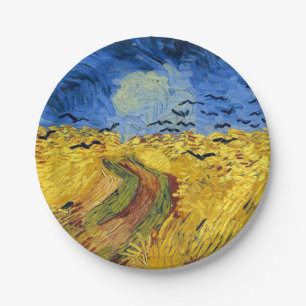 Assiettes En Carton Champ de blé de Van Gogh peinture impressionniste