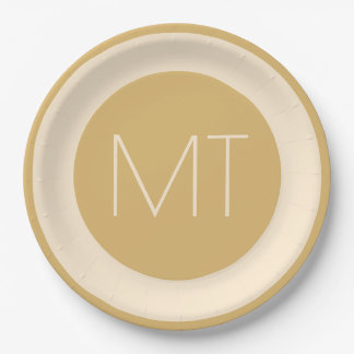 Assiettes En Carton Champagne moderne Mariage tonal
