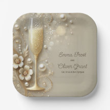 Champagne & Pearl Elegant Wedding Shower