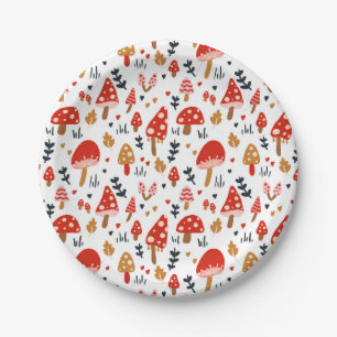 Assiettes En Carton Champhroom Woodland Kathrin Legg Red Mushroom Part