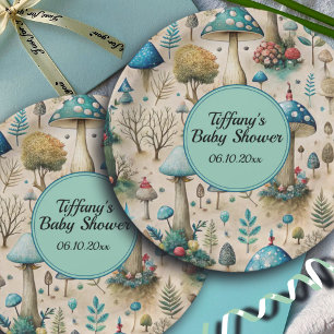 Assiettes En Carton Champignons Fairyland Baby shower
