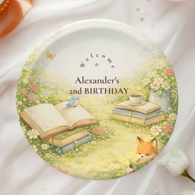 Assiettes En Carton Chapitre deux de livre de contes pour un anniversa (Créateur téléchargé)