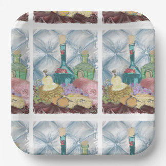 Assiettes En Carton Charcuterie au vin et au fromage