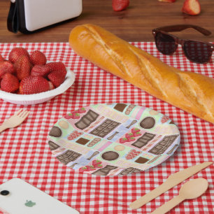 Assiettes En Carton Charcuterie Fondue de Chocolat Dessert Marshmallow