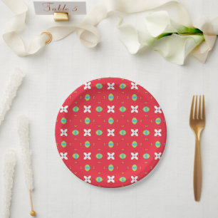 Assiettes En Carton Charme des Fêtes de Noël Motif 02 -