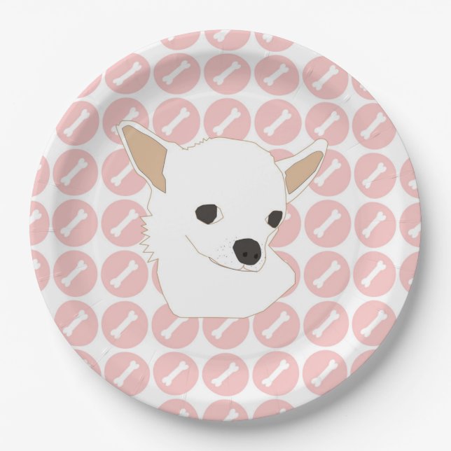 Assiettes En Carton Charming motif chihuahua (Devant)