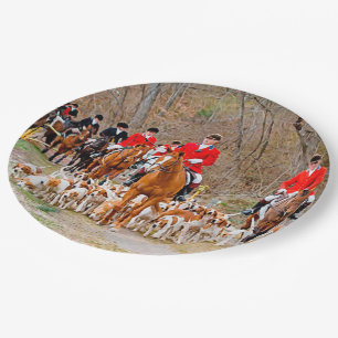 Assiettes En Carton Chasse aux chiens