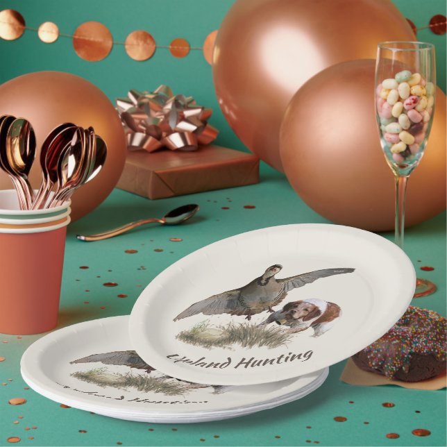 Assiettes En Carton Chasse aux oiseaux de jeu (Multi)