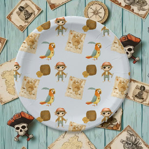 Assiettes En Carton Chasseurs de trésors Pirate Anniversaire