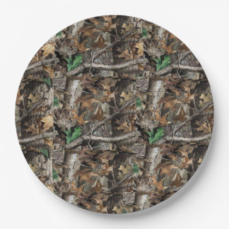 ASSIETTES EN CARTON CHASSEURS FORÊT CAMO #1 PLAQUES EN PAPIER
