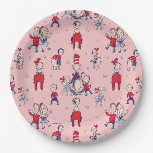 Assiettes En Carton Chat Dans Le Casquette   Avec Motif pour enfants