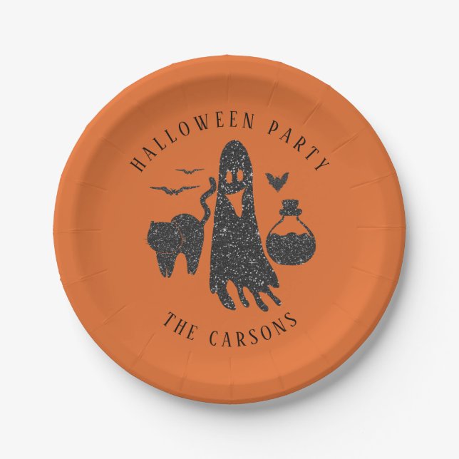 Assiettes En Carton Chat mignon tendance Ghost Poison Bouteille Chats  (Devant)