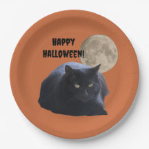 Chat noir Pleine lune Halloween