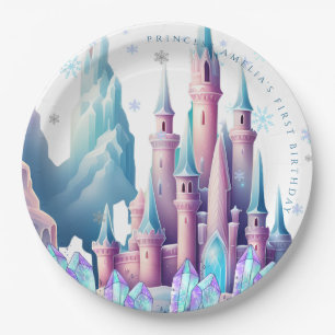 Assiettes En Carton Château de dessin animé 1er anniversaire papier
