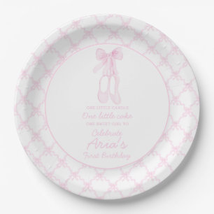 Assiettes En Carton Chaussons Preppy rose Ballerina Premier anniversai