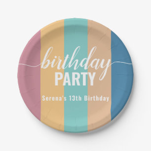 Assiettes En Carton Chaussure couleur moderne et Muet Anniversaire