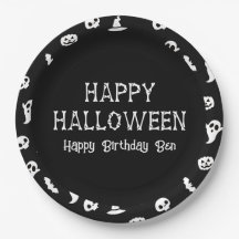 Chauves-souris Halloween noires et blanches & Soir