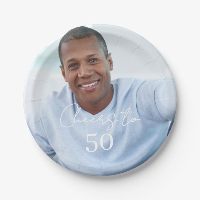 Assiettes En Carton Cheers photo birthday party (Devant)