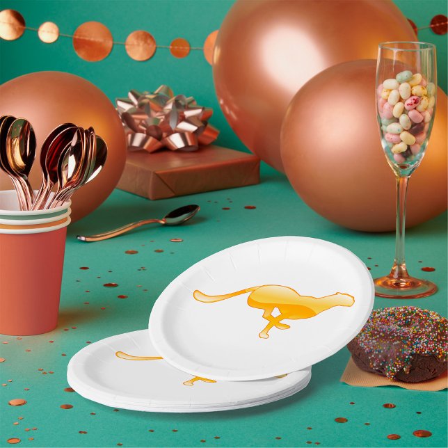 Assiettes En Carton Cheetah Running (Créateur téléchargé)