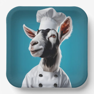 Assiettes En Carton Chef Goat