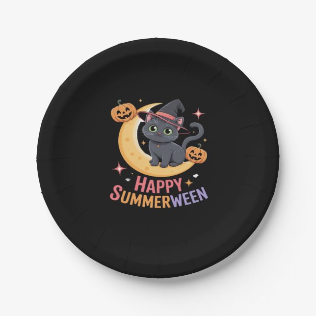 Assiettes En Carton Chemise esthétique Essentielle pour Halloween Cute (Devant)