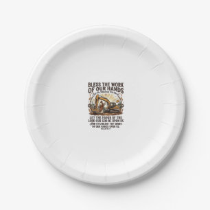 Assiettes En Carton Chemise Jésus Mécanicien Diesel Équipement Lourd F