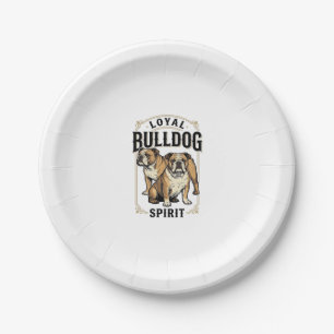 Assiettes En Carton Chemise Vintage Bulldog Twin Bulldogs Gravure Tee_