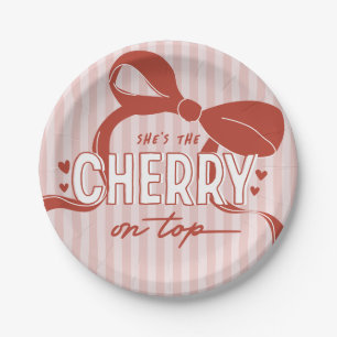 Assiettes En Carton Cherry First Coquette Girls 1er anniversaire