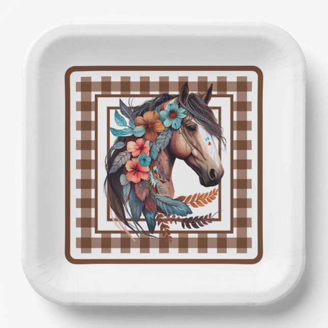 Assiettes En Carton Cheval de campagne (Recto)