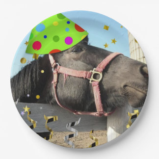 Assiettes En Carton Cheval de fête d'anniversaire