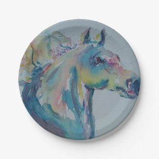 Assiettes En Carton Cheval de plusieurs couleurs