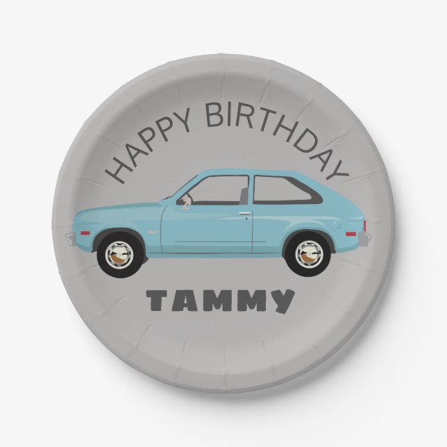 Assiettes En Carton Chevrolet Chevette Vette (Devant)