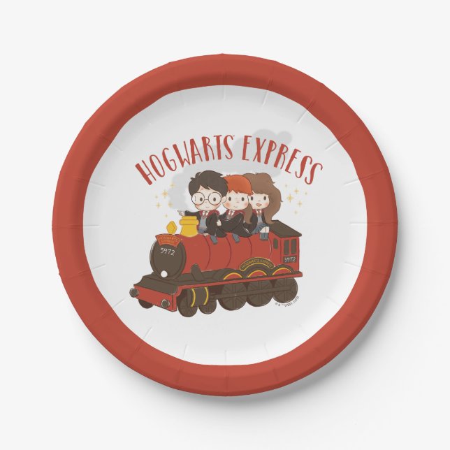 Assiettes En Carton Chibi HOGWARTS EXPRESS™ Ride (Devant)