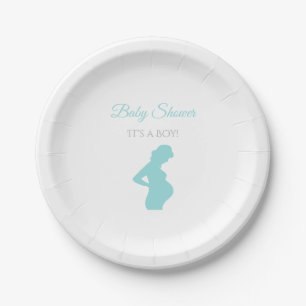 Assiettes En Carton Chic Boy Baby shower Femme Enceinte Bump bébé
