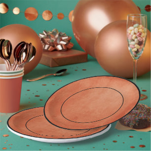 Assiettes En Carton Chic Elegant Burnt Orange Ember Dreams Collection