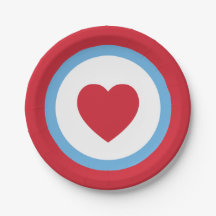 Chicago Love | Plaques de papier | Coeur | Rouge