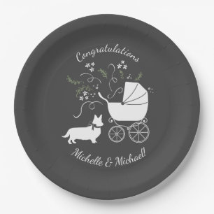 Assiettes En Carton Chien Chien Chien Chien Chien Baby shower Corgi