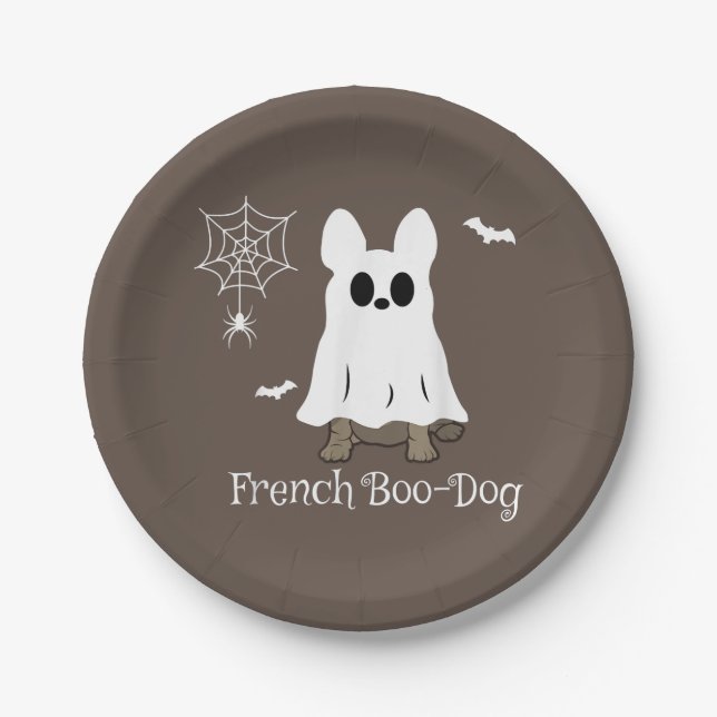 Assiettes En Carton Chien-chien français Halloween Chien-chien-chien-c (Devant)