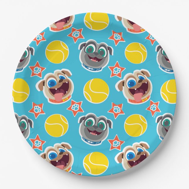 Assiettes En Carton Chien Chien Pal | Motif de balle (Devant)