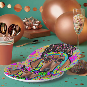 ASSIETTES EN CARTON CHIEN DE CHIEN ROUGE