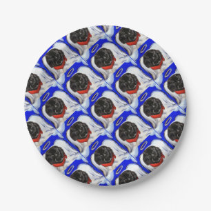 Assiettes En Carton Chien de Terre-Neuve