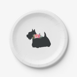 Assiettes En Carton Chien écossais Terrier Scottie