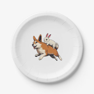 Assiettes En Carton Chien et lapin Shiba Inu - Jouer ensemble Design
